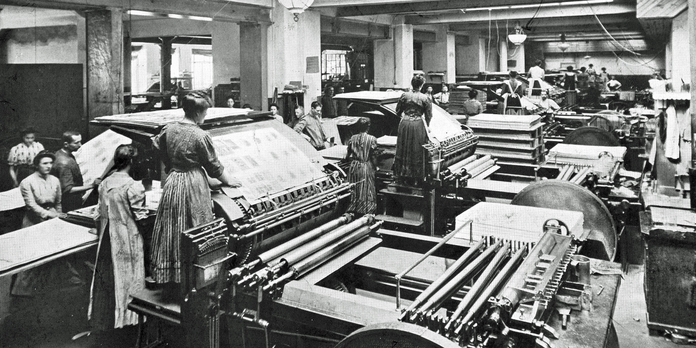 Brüning-fabrikation Schnellpressensaal